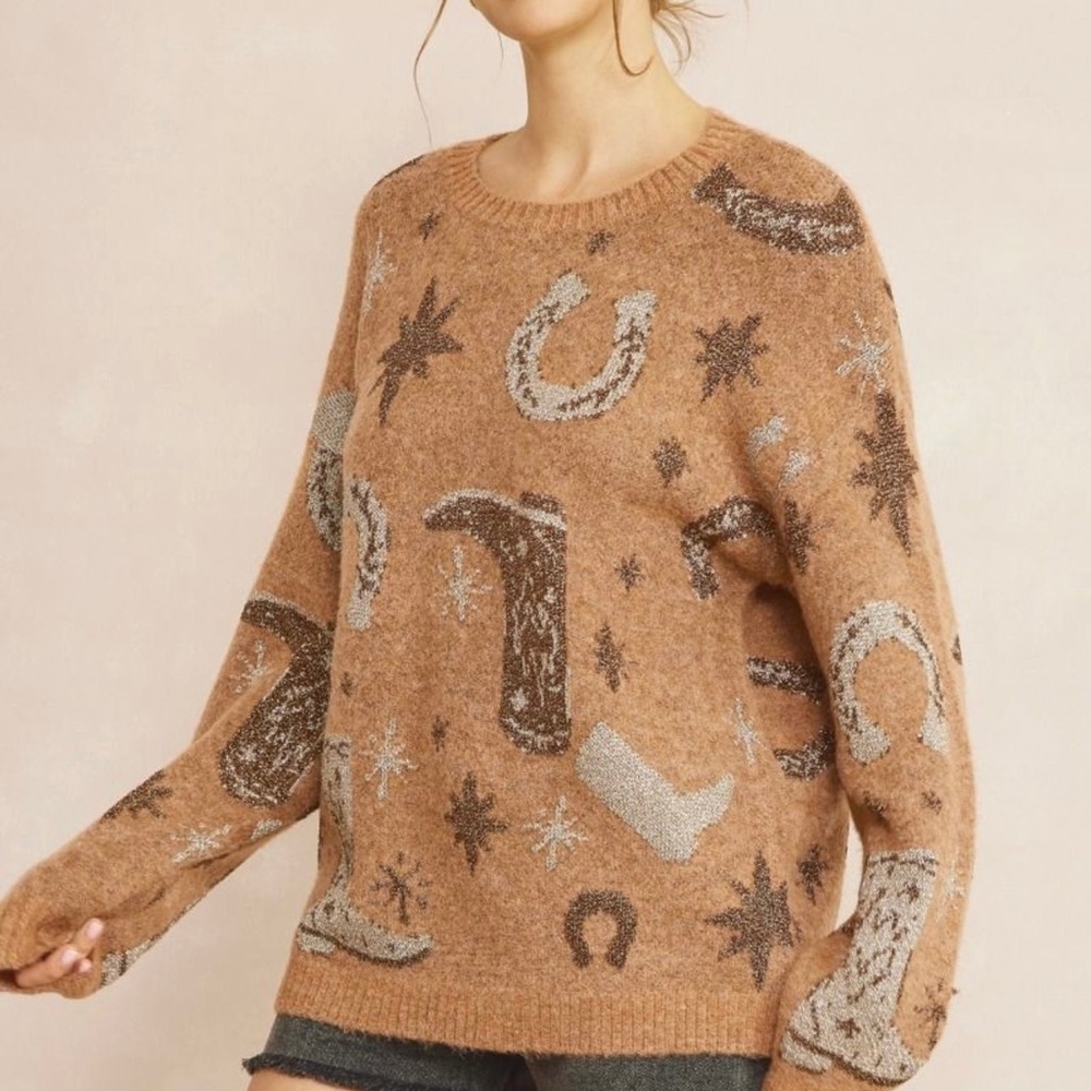 Entro Western Cowgirl Rodeo Sweater Tunic